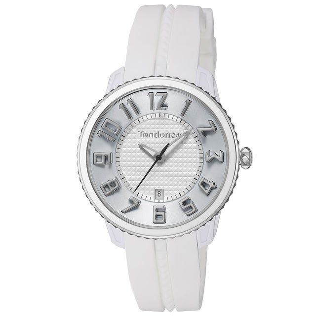 
                    TENDENCE ガリバーミディアム ユニセックス 時計 TY939002 クォーツ ホワイト シリコン （ホワイト）
