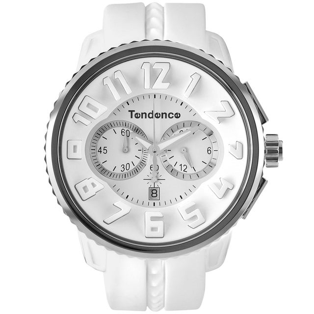 
                    TENDENCE ガリバーラウンド クロノ ユニセックス 時計 TG036013 クォーツ ホワイト シリコン （ホワイト）