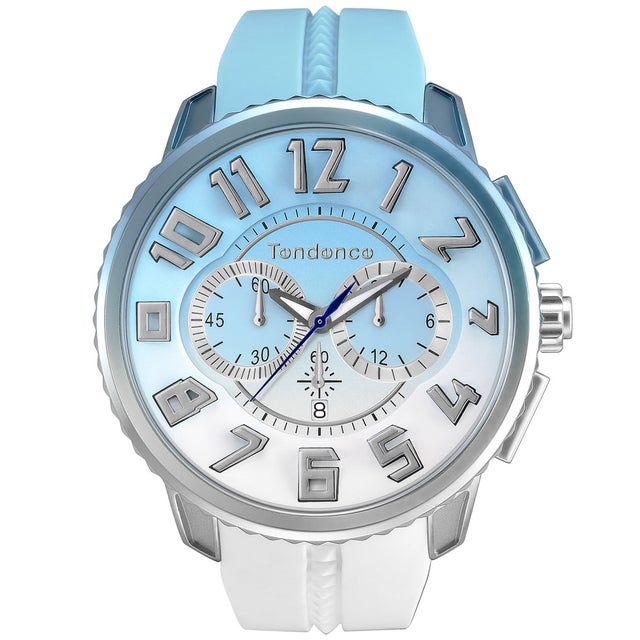 
                    TENDENCE ディカラー ユニセックス 時計 TY146105 クォーツ ブルー×ホワイト シリコン （ブルー×ホワイト）
