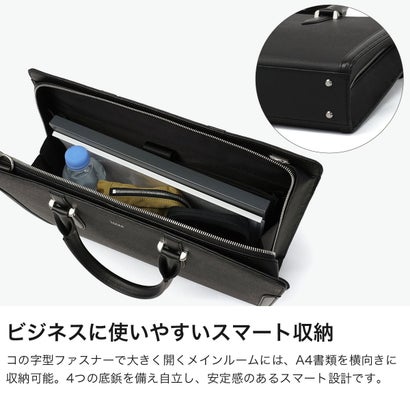 タケオキクチ TAKEO KIKUCHI ブリーフケース メンズ ブランド 本革 レザー ビジネスバッグ 通勤 ショルダー 斜め掛け 肩掛け 手持ち ビジネス トートバッグ PC収納 自立 底鋲 就活 2WAY A4 スパーダ 724511 （コン）｜詳細画像