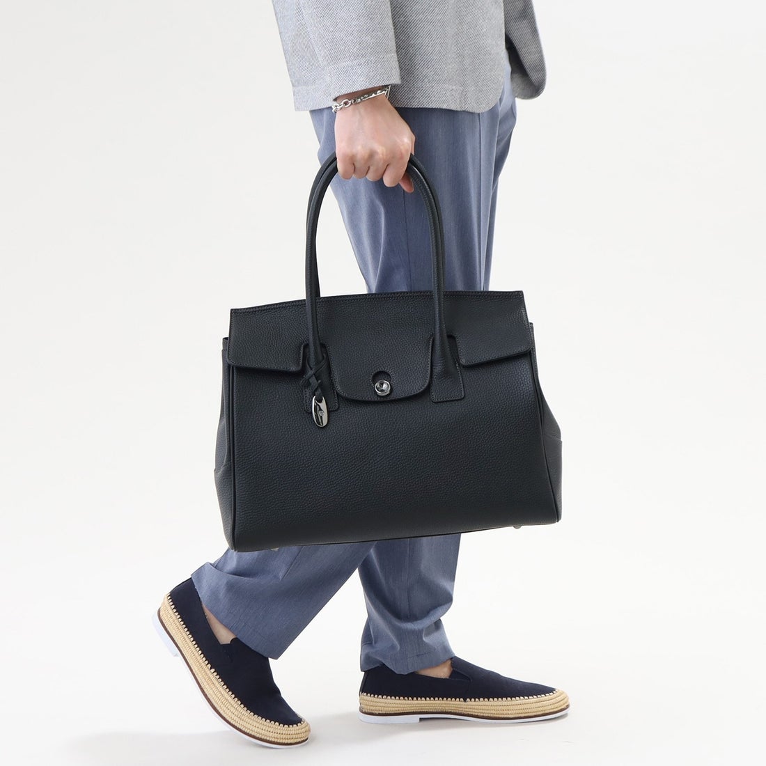 TOFF&LOADSTONE トートバッグ ルーフボタン グレー A4 ビジネス 