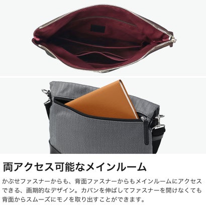 ショルダーバッグ メンズ レディース ブランド 斜めがけバッグ 肩掛け タブレット収納 撥水 日本製 おしゃれ クラッチバッグ かっこいい ファスナー付き 2WAY B5 サード 723101 （クロ）｜詳細画像
