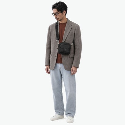 ショルダーバッグ メンズ レディース ブランド 小さめ おしゃれ 大人 40周年記念モデル シンプル 斜めがけ コンパクト ショルダーポーチ ベルクロII ミニショルダーバッグ 732122 （クロ）｜詳細画像