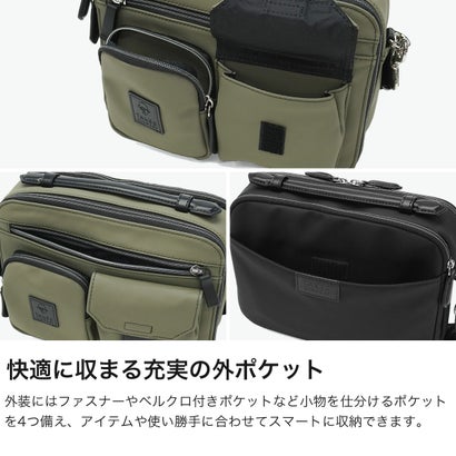 ショルダーバッグ ヨコ型 メンズ レディース ブランド 軽量 斜めがけ 斜めがけバッグ 大人 40周年記念モデル コンパクト おしゃれ カジュアル シンプル 小さめ A5 ベルクロII 732123 （カーキ）｜詳細画像