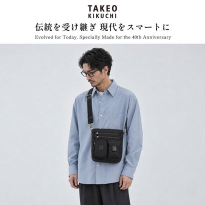 ショルダーバッグ タテ型 メンズ レディース ブランド 軽い 軽量 斜めがけ 斜めがけバッグ 大人 40周年記念モデル おしゃれ カジュアル シンプル 肩掛け A5 ベルクロII 732124 （クロ）｜詳細画像
