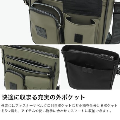 ショルダーバッグ タテ型 メンズ レディース ブランド 軽い 軽量 斜めがけ 斜めがけバッグ 大人 40周年記念モデル おしゃれ カジュアル シンプル 肩掛け A5 ベルクロII 732124 （クロ）｜詳細画像