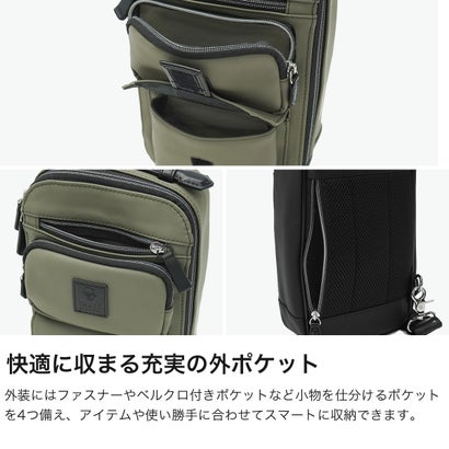 タケオキクチ TAKEO KIKUCHI ボディバッグ メンズ レディース ブランド ワンショルダー 斜めがけ 縦型 スリングバッグ おしゃれ 軽量 かっこいい 40周年記念モデル A5 ベルクロII ワンショルダーバッグ 732922 （カーキ）｜詳細画像