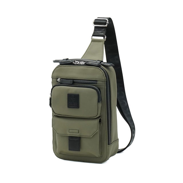ボディバッグ メンズ レディース ブランド ワンショルダー 斜めがけ 縦型 スリングバッグ おしゃれ 軽量 かっこいい 40周年記念モデル A5 ベルクロII ワンショルダーバッグ 732922 （カーキ）