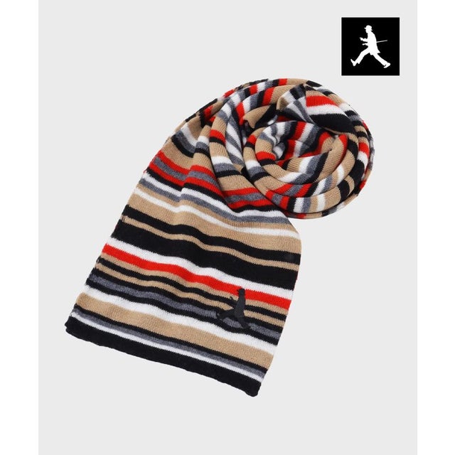 ◆【BOWLER HAT LABEL】マルチボーダー ロングマフラー （ベージュ(352)）