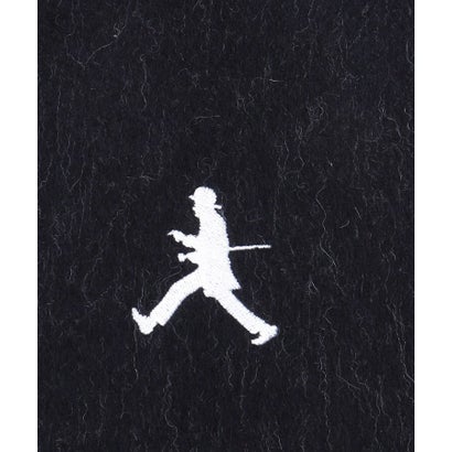 ◆【BOWLER HAT LABEL】リバーシブル ウールカシミヤマフラー （ブラック(019)）｜詳細画像