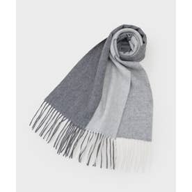 【LIMITED】カシミヤ パネルカラーマフラー （チャコールグレー(014)）