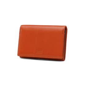 名刺入れ ブランド 牛革 オイルレザー シンプル 高級感 大人 上品 軽量 カードケース 名刺 ギフト ビジネス エンボス加工 ロゴ アルド 177622 （オレンジ）