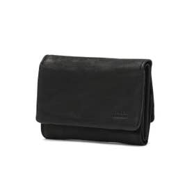 三つ折り財布 財布 メンズ レディース 革 レザー 本革 小銭入れあり BOX型小銭入れ カード 札入れ 軽量 ミニ コンパクト 小さい おしゃれ カジュアル 大人 オイスター 720623 （クロ）