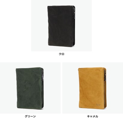 二つ折り財布 メンズ レディース ブランド レザー 革 本革 カード収納 カード入れ 札入れ 革財布 コンパクト 軽量 おしゃれ カジュアル 大人 オイスター セミ長財布 720625 （キャメル）｜詳細画像