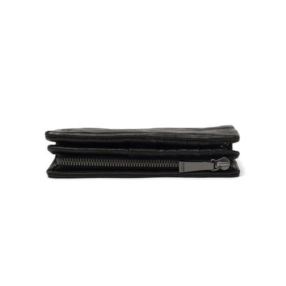 二つ折り財布 メンズ レディース ブランド レザー 革 本革 カード収納 カード入れ 札入れ 革財布 コンパクト 軽量 おしゃれ カジュアル 大人 オイスター セミ長財布 720625 （グリーン）｜詳細画像
