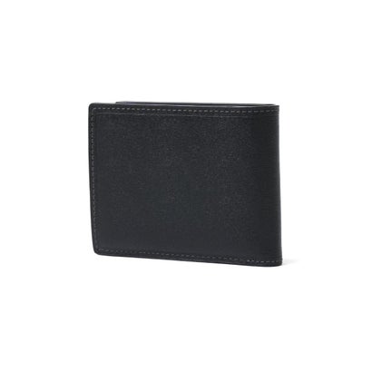 二つ折り財布 メンズ レディース ブランド 財布 二つ折 本革 牛革 レザー コンパクト おしゃれ 軽量 軽い 小銭入れあり カード シンプル 大人 上品 高級感 きれいめ マックス 728615 （クロ）｜詳細画像