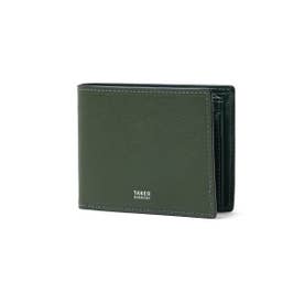 二つ折り財布 メンズ レディース ブランド 財布 二つ折 本革 牛革 レザー コンパクト おしゃれ 軽量 軽い 小銭入れあり カード シンプル 大人 上品 高級感 きれいめ マックス 728615 （グリーン）
