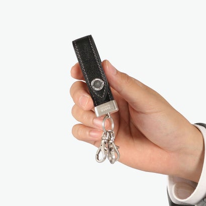 キーホルダー メンズ レディース ベルトループ 革 おしゃれ 大人 ブランド 本革 牛革 軽い カギ 鍵 シンプル キレカジ 上品 カジュアル 高級感 マックス キーホルダー3連 728611 （グリーン）｜詳細画像