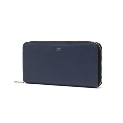 財布 メンズ レディース ブランド 長財布 ラウンドファスナー 牛革 イタリアンエンボスレザー 上品 高級感 小銭入れあり ロゴ マックス ラウンドファスナー長財布 728616 （コン）｜詳細画像
