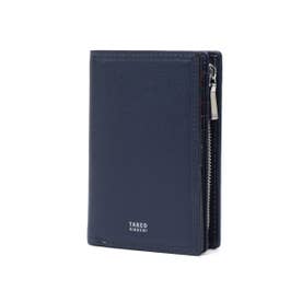 財布 二つ折り財布 メンズ レディース ブランド 二つ折り 牛革 イタリアンエンボスレザー 上品 高級感 おしゃれ 小銭入れ 札入れ L字ファスナー ロゴ マックス セミ長財布 728618 （コン）
