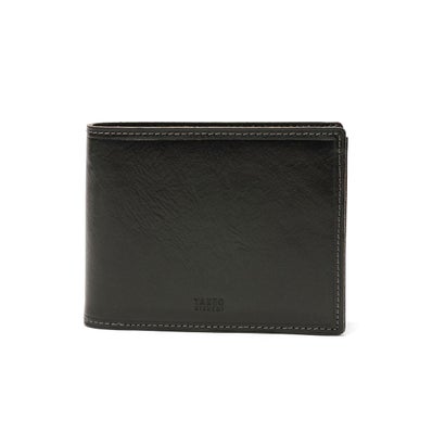 タケオキクチ TAKEO KIKUCHI 二つ折り財布 メンズ レディース ブランド 折財布 二つ折 本革 牛革 レザー おしゃれ 軽量 軽い コンパクト 小銭入れあり カード入れ シンプル 大人 上品 高級感 イデア 756604 （クロ）｜詳細画像