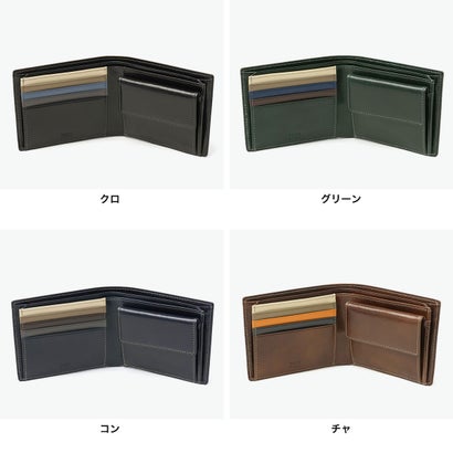 タケオキクチ TAKEO KIKUCHI 二つ折り財布 メンズ レディース ブランド 折財布 二つ折 本革 牛革 レザー おしゃれ 軽量 軽い コンパクト 小銭入れあり カード入れ シンプル 大人 上品 高級感 イデア 756604 （クロ）｜詳細画像