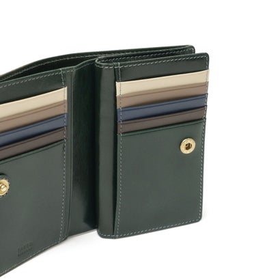タケオキクチ TAKEO KIKUCHI 財布 二つ折り財布 メンズ レディース ブランド 二つ折り 本革 レザー 大人 高級感 おしゃれ シック 上品 小銭入れ 札入れ L字ファスナー ロゴ イデア セミ長財布 756605 （クロ）｜詳細画像