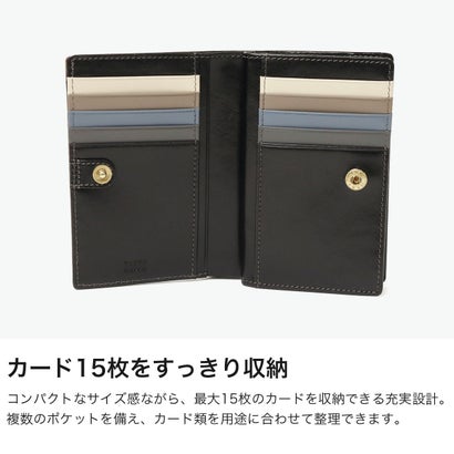 タケオキクチ TAKEO KIKUCHI 財布 二つ折り財布 メンズ レディース ブランド 二つ折り 本革 レザー 大人 高級感 おしゃれ シック 上品 小銭入れ 札入れ L字ファスナー ロゴ イデア セミ長財布 756605 （クロ）｜詳細画像