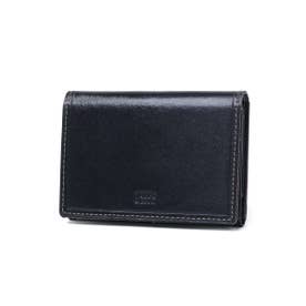 名刺入れ メンズ レディース ブランド カード 本革 レザー 大人 高級感 おしゃれ シック 上品 カードケース 名刺 ビジネス エンボス加工 ロゴ イデア 756608 （コン）