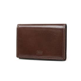 名刺入れ メンズ レディース ブランド カード 本革 レザー 大人 高級感 おしゃれ シック 上品 カードケース 名刺 ビジネス エンボス加工 ロゴ イデア 756608 （チャ）