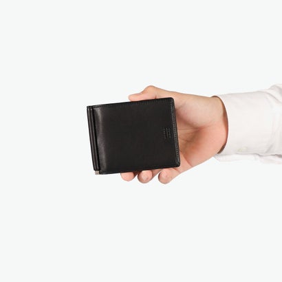タケオキクチ TAKEO KIKUCHI マネークリップ ブランド 財布 本革 羊革 レザー おしゃれ 軽量 スリム 薄型 二つ折り 札ばさみ 純札 シンプル 大人 上品 高級感 きれいめ クロードII 790603 （グリーン）｜詳細画像