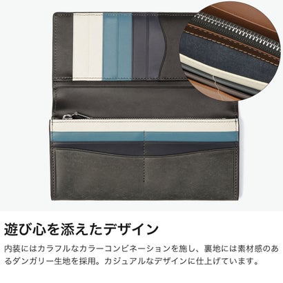長財布 メンズ レディース ブランド 薄い 本革 財布 牛革 おしゃれ 軽量 軽い 小銭入れあり カード シンプル 大人 上品 高級感 フラップ フラップ長財布 カジュアル マルゴll 780615 （チャ）｜詳細画像