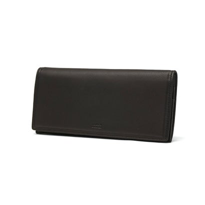 タケオキクチ TAKEO KIKUCHI 長財布 メンズ レディース ブランド 財布 本革 羊革 レザー おしゃれ 軽量 軽い かぶせ フラップ長財布 小銭入れあり シンプル 大人 上品 高級感 きれいめ ギフト クロードII 790605 （クロ）｜詳細画像