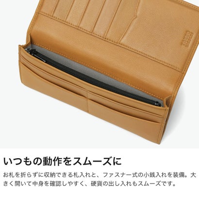タケオキクチ TAKEO KIKUCHI 長財布 メンズ レディース ブランド 財布 本革 羊革 レザー おしゃれ 軽量 軽い かぶせ フラップ長財布 小銭入れあり シンプル 大人 上品 高級感 きれいめ ギフト クロードII 790605 （クロ）｜詳細画像