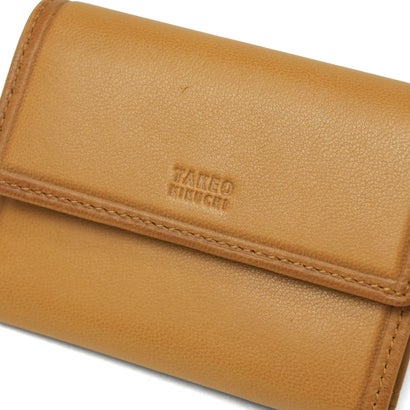 タケオキクチ TAKEO KIKUCHI 三つ折り財布 メンズ レディース ブランド ミニ財布 本革 羊革 レザー おしゃれ 軽量 三つ折 コンパクト 小さめ 小銭入れあり シンプル 大人 上品 高級感 きれいめ クロードII 790606 （キャメル）｜詳細画像