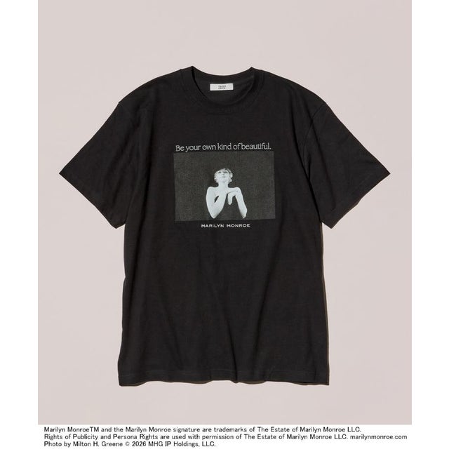 ◆【別注】マリリン・モンロー/フォトTシャツ （ブラック(019)）