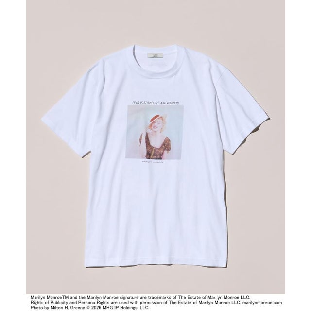◆【別注】マリリン・モンロー/フォトTシャツ （ホワイト(001)）