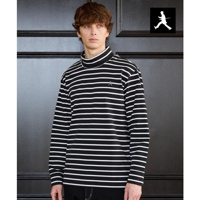 ◆【BOWLER HAT LABEL】オフタートル プルオーバージャージ （ブラック(319)）