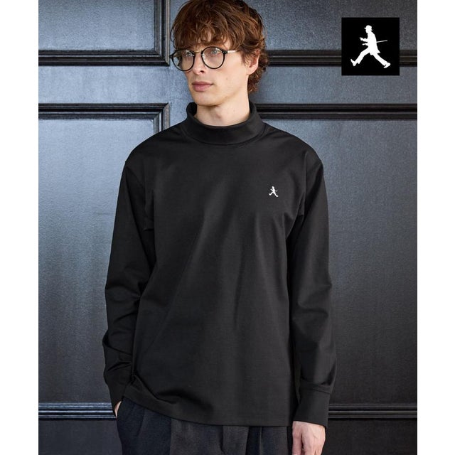 ◆【BOWLER HAT LABEL】オフタートル プルオーバージャージ （ブラック(019)）