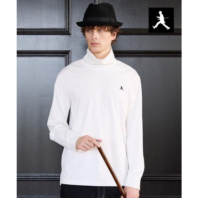 ◆【BOWLER HAT LABEL】オフタートル プルオーバージャージ （ホワイト(001)）