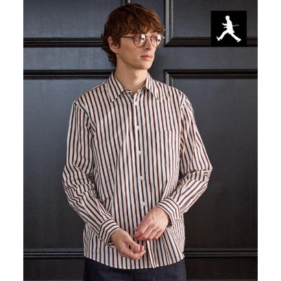 タケオキクチ TAKEO KIKUCHI ◆【BOWLER HAT LABEL】日本製オルタネートストライプシャツ （ネイビー(394)）｜詳細画像
