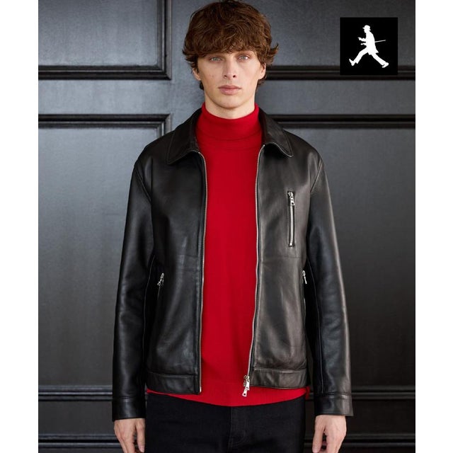 ◆【BOWLER HAT LABEL】シングルレザーライダースジャケット （ブラック(019)）