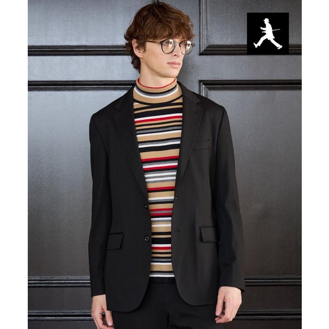 ◆【BOWLER HAT LABEL】CARREMANツイルジャージ ジャケット （ブラック(019)）