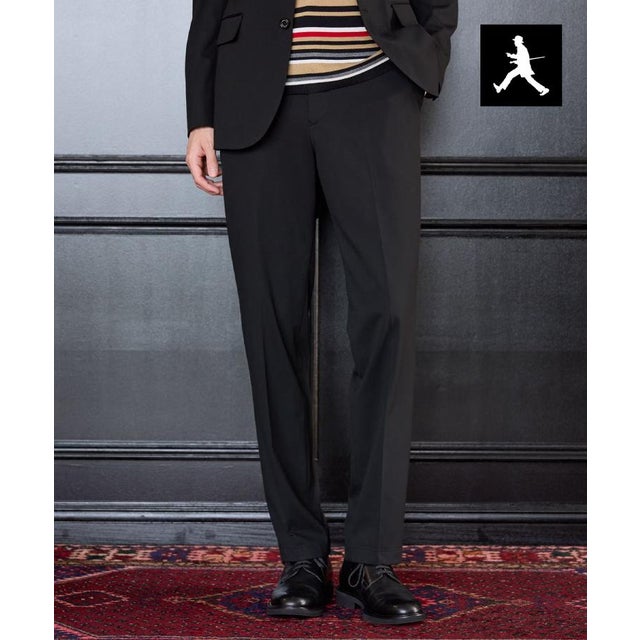 ◆【BOWLER HAT LABEL】CARREMANツイルジャージ スラックス （ブラック(019)）