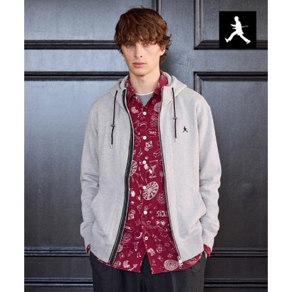 ◆【BOWLER HAT LABEL】ジップアップ スウェットパーカー （ブラック(019)）｜詳細画像