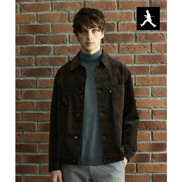 【BOWLER HAT LABEL】ストレッチコーデュロイGジャン （ブラウン(043)）