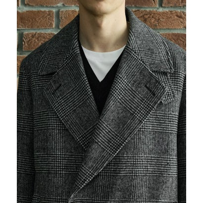 ◆【BOWLER HAT LABEL】SDGSグレンチェックアルスターコート （ブラック(219)）｜詳細画像