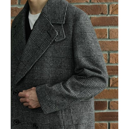 ◆【BOWLER HAT LABEL】SDGSグレンチェックアルスターコート （ブラック(219)）｜詳細画像