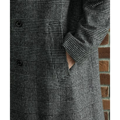 ◆【BOWLER HAT LABEL】SDGSグレンチェックアルスターコート （ブラック(219)）｜詳細画像