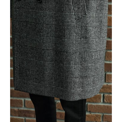 ◆【BOWLER HAT LABEL】SDGSグレンチェックアルスターコート （ブラック(219)）｜詳細画像